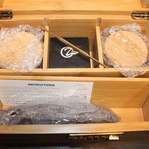 Ozchin Bamboo Storage Box with combination lock